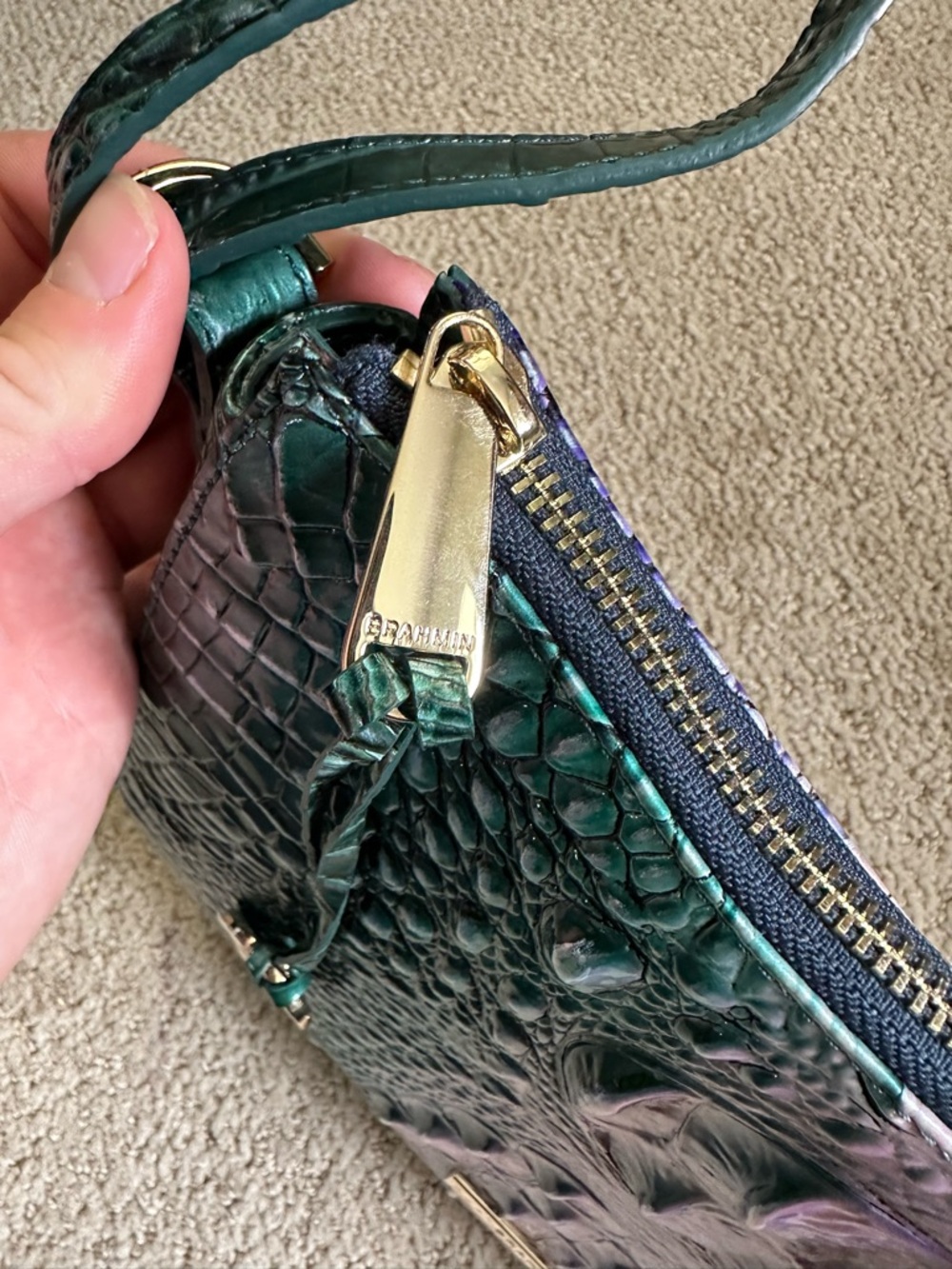 Brahmin Shayna crossbody handbag Enchanted Ombre Melbourne pattern - Picture 7 of 8